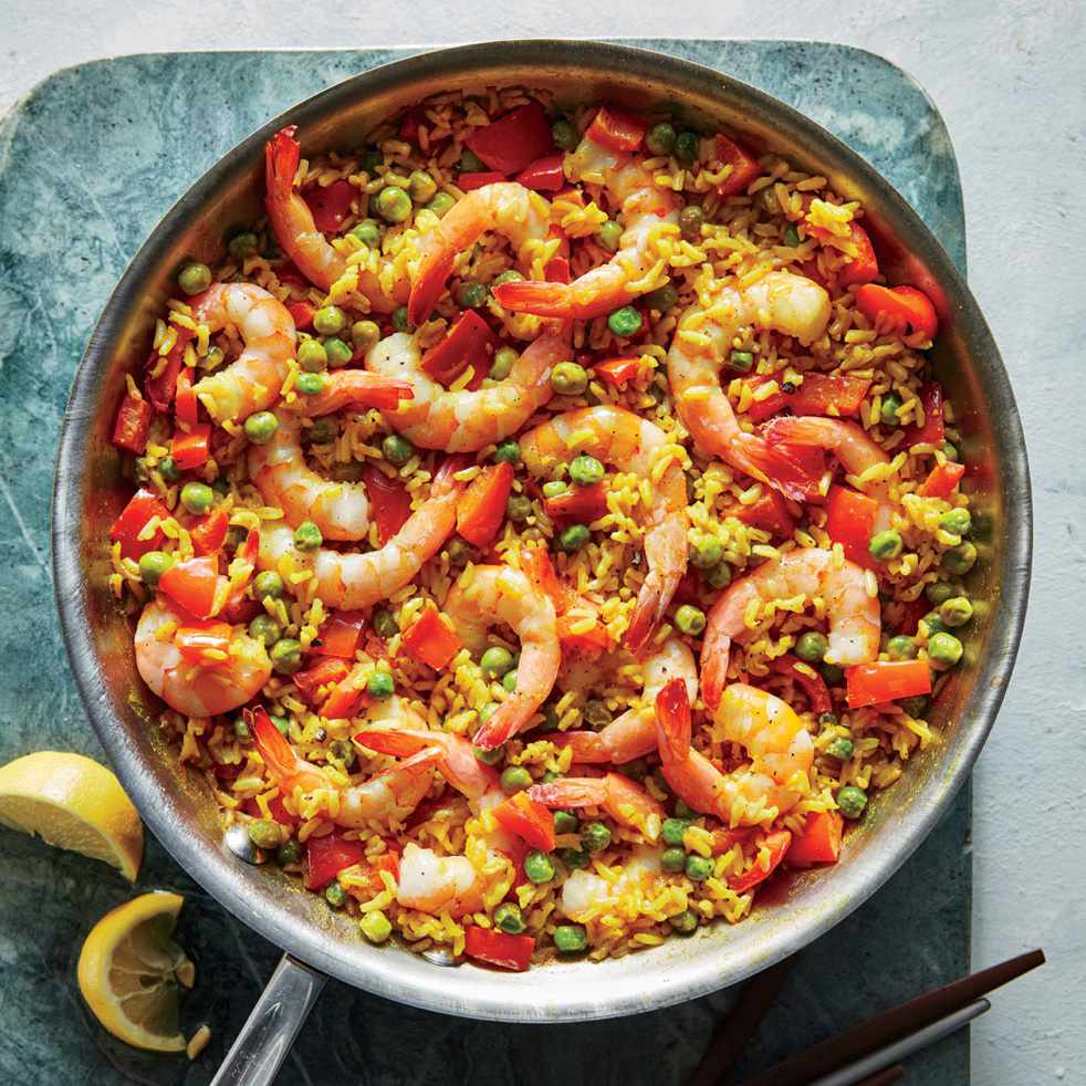 dress shrimp paella